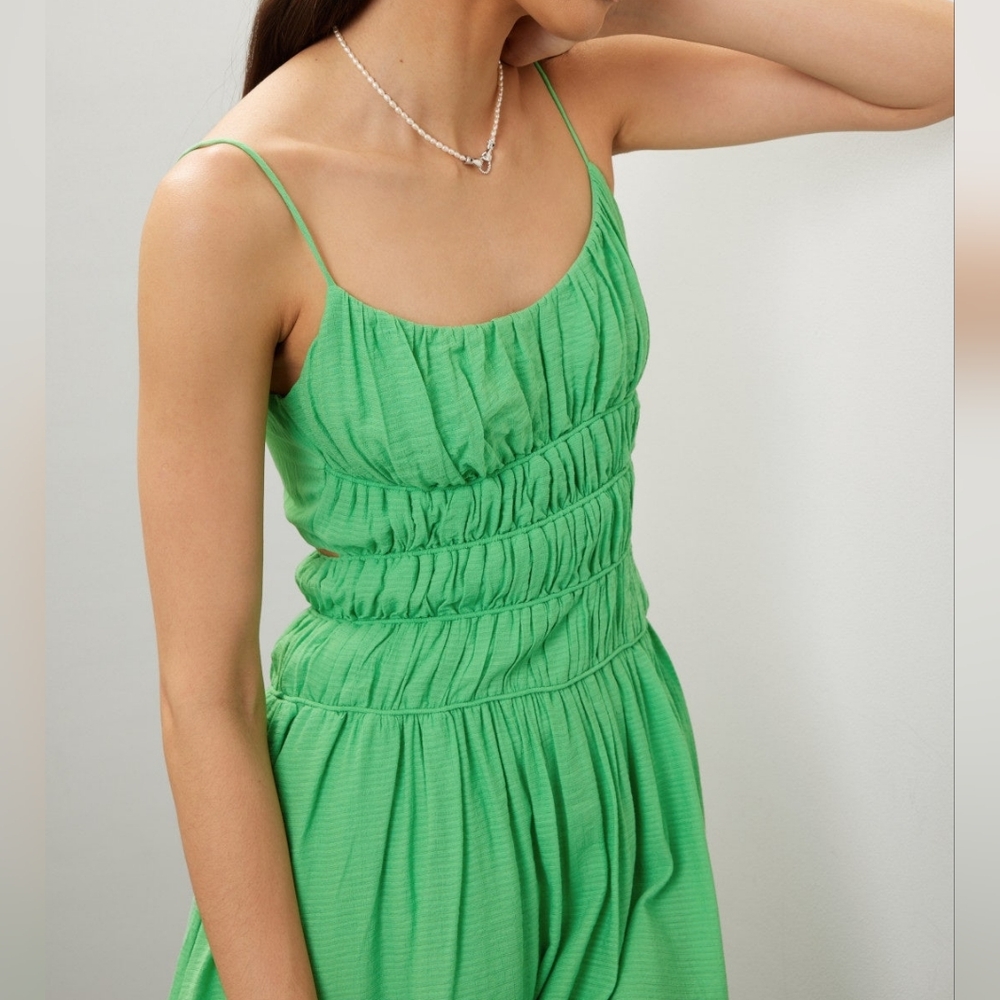 ASTR THE LABEL | $158 Adrina Smocked Open Back Midi Dress - Picture 4 of 5